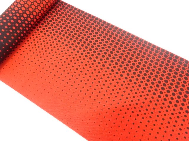 JAPANESE KIMONO / ANTIQUE POLKA DOT WOVEN PATTERN 8-SUN OBI FABRIC BOL